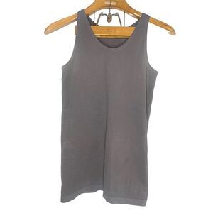 Athleta Seamless Organic Cotton Ribbed Pura Tank in Silver Bells Size L